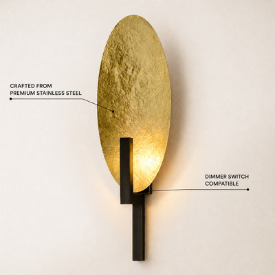 Solveta Metal Hammered Oval Wall Sconce