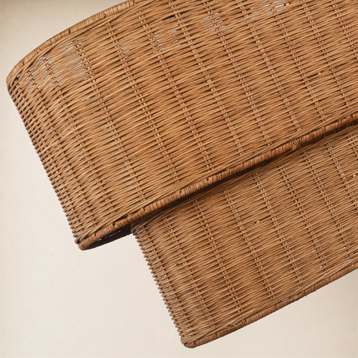 Cavana Rattan Tiered Rectangular Chandelier 53.9"W