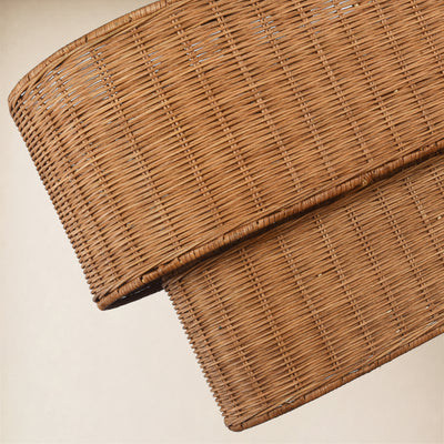 Cavana Rattan Tiered Rectangular Chandelier 53.9"W