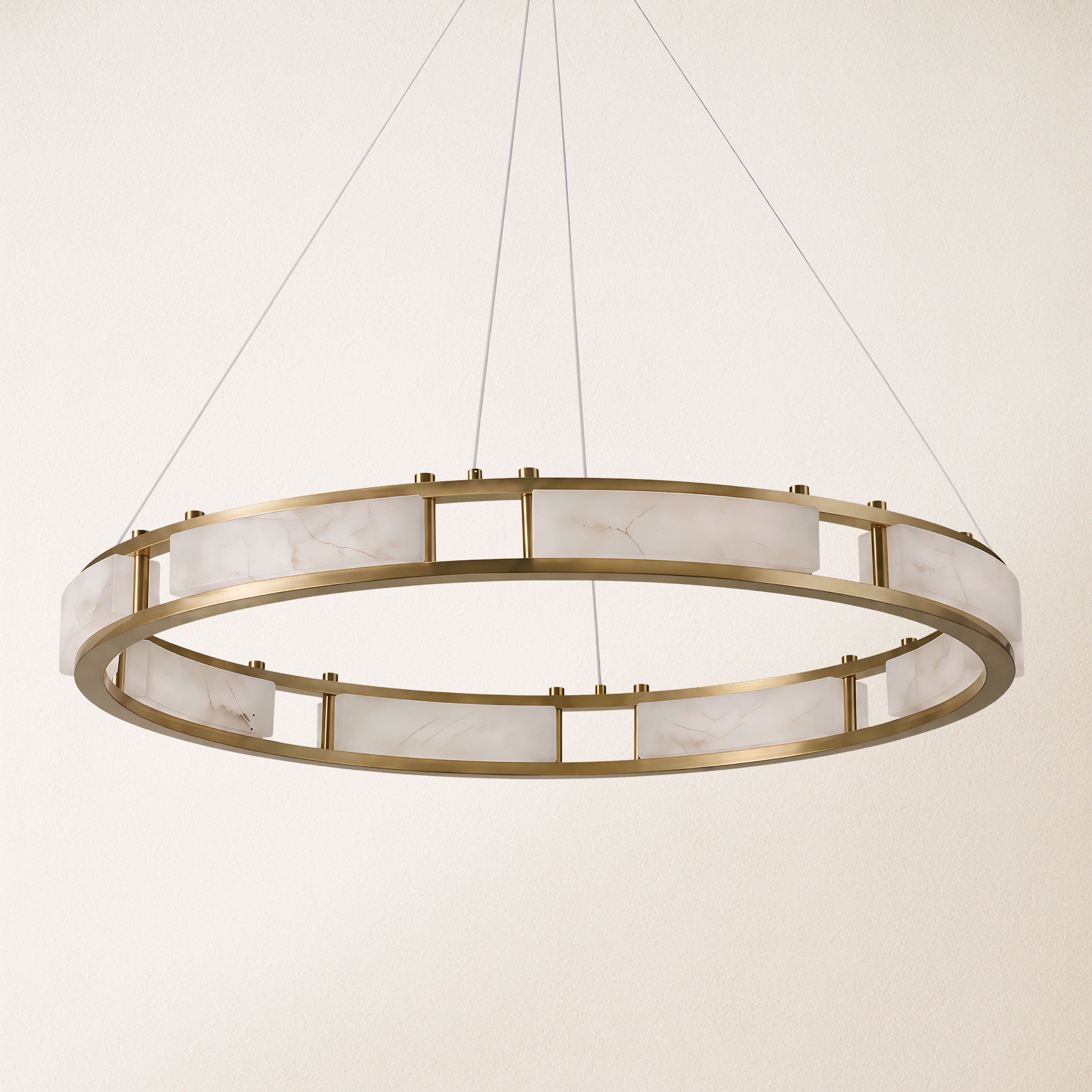 Serenique Qatar Alabaster Round Chandelier