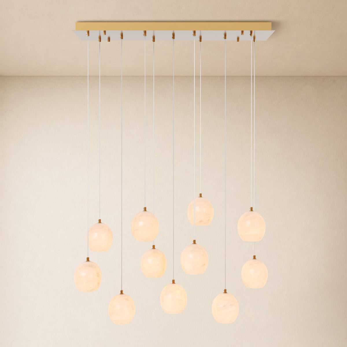 Quorvyn Resin Globe Linear Chandelier 