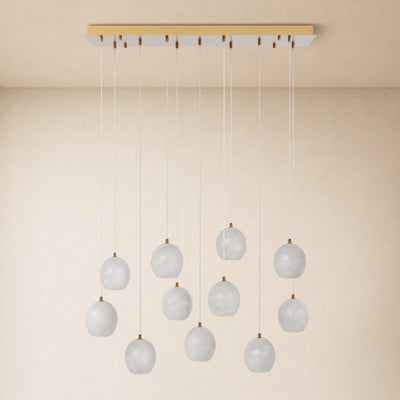 Quorvyn Resin Globe Linear Chandelier 