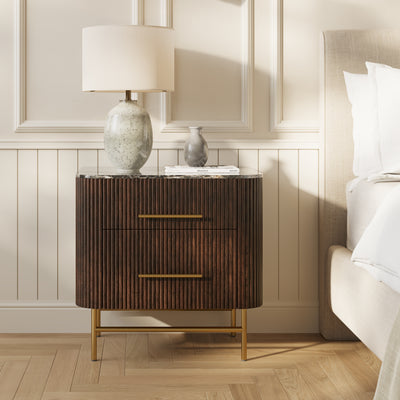 Ewan Sintered Stone Nightstand 26"W