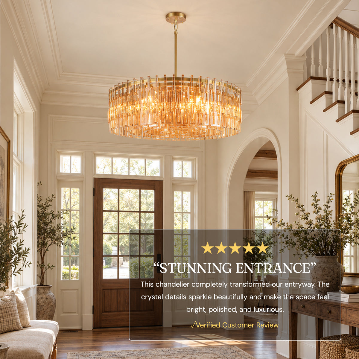 Cirelle Glass Round Chandelier 45.9"D