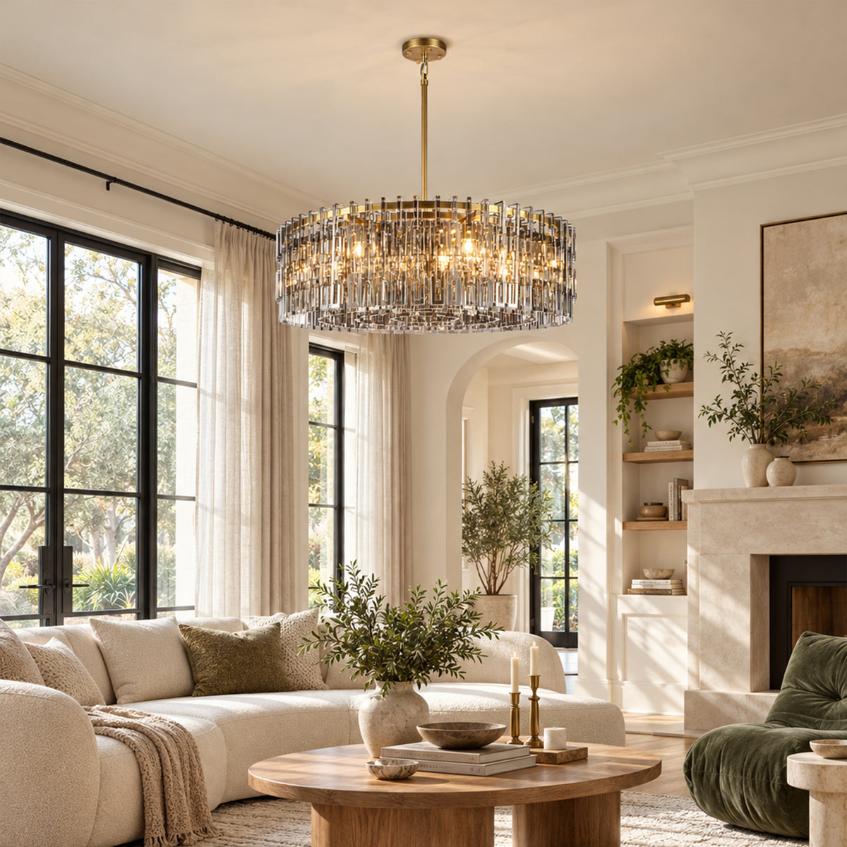 Cirelle Glass Round Chandelier 45.9"D