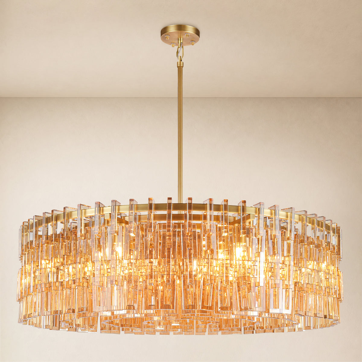 Cirelle Crystal Round Chandelier 45.9"D 