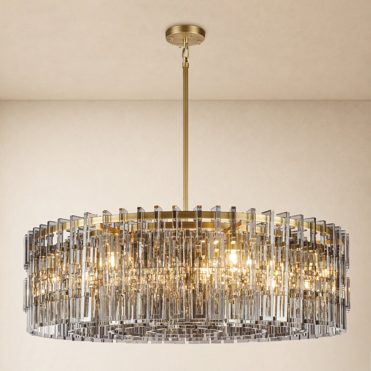 Cirelle Crystal Round Chandelier 45.9"D 