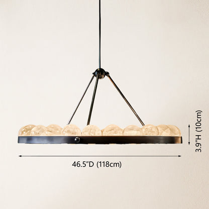 Nami Alabaster Global Suter Chandelier 117cm D