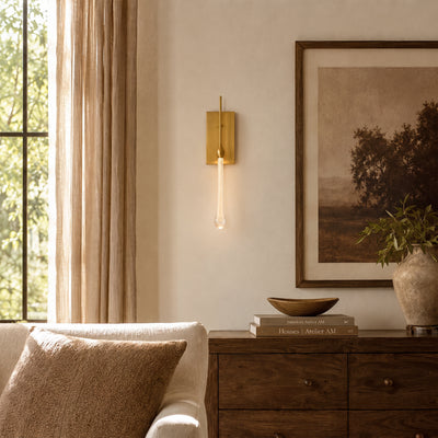 Olivene Glass Teardrop Wall Sconce 21"H