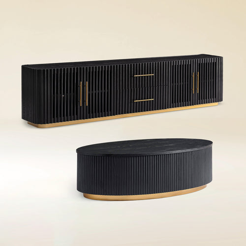 Holton Oak Media Console 240cm W