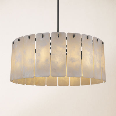 Lunara Alabaster Round Chandelier 91 cm W