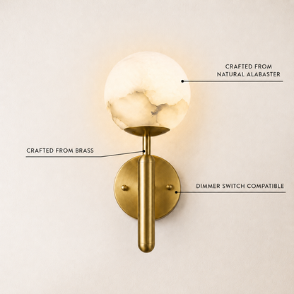 Vellura Alabaster Wall Sconce