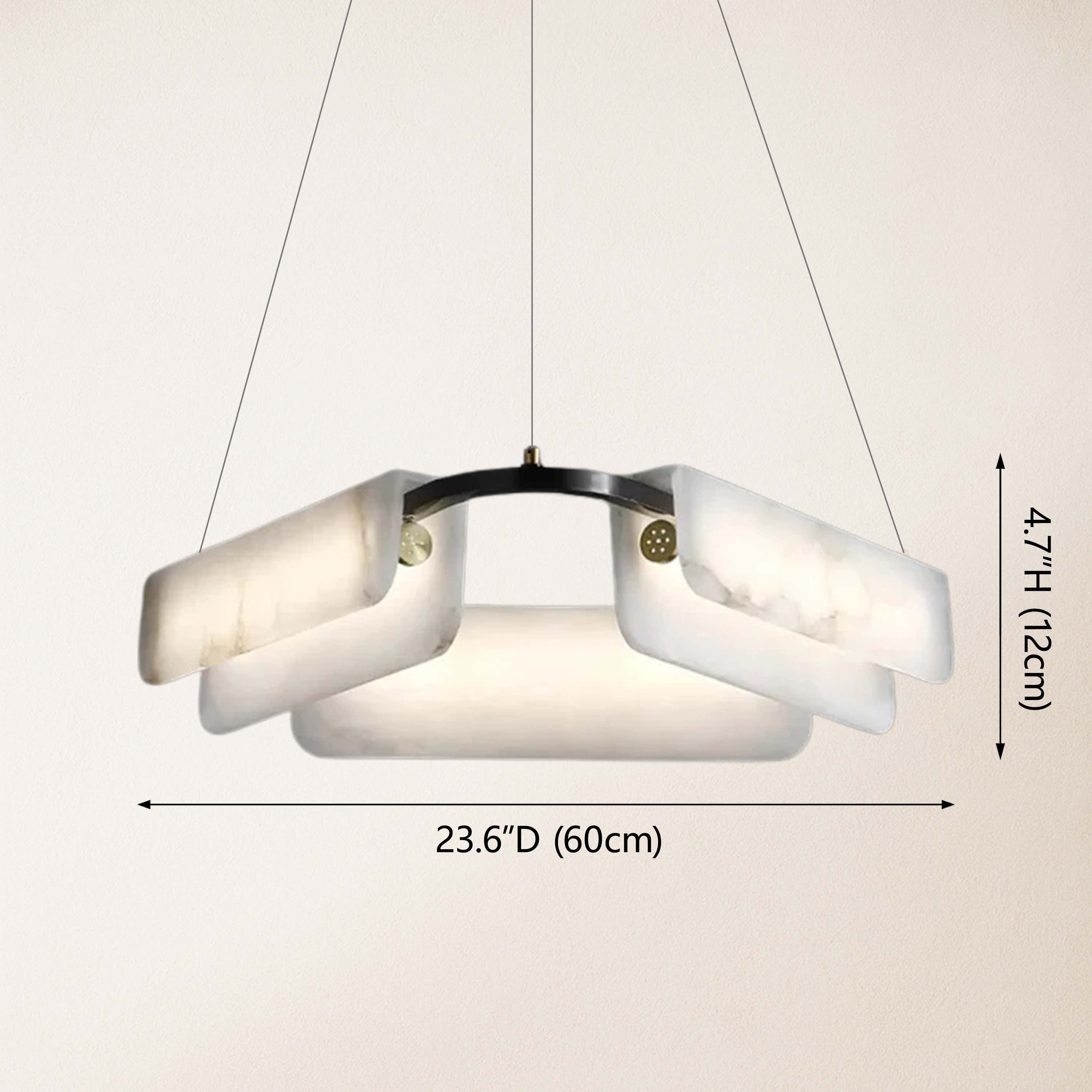 Deli Alabaster Chandelier 60cm D