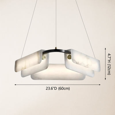 Deli Alabaster Chandelier 60cm D