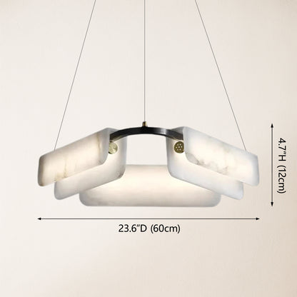 Deli Alabaster Chandelier 80cm D