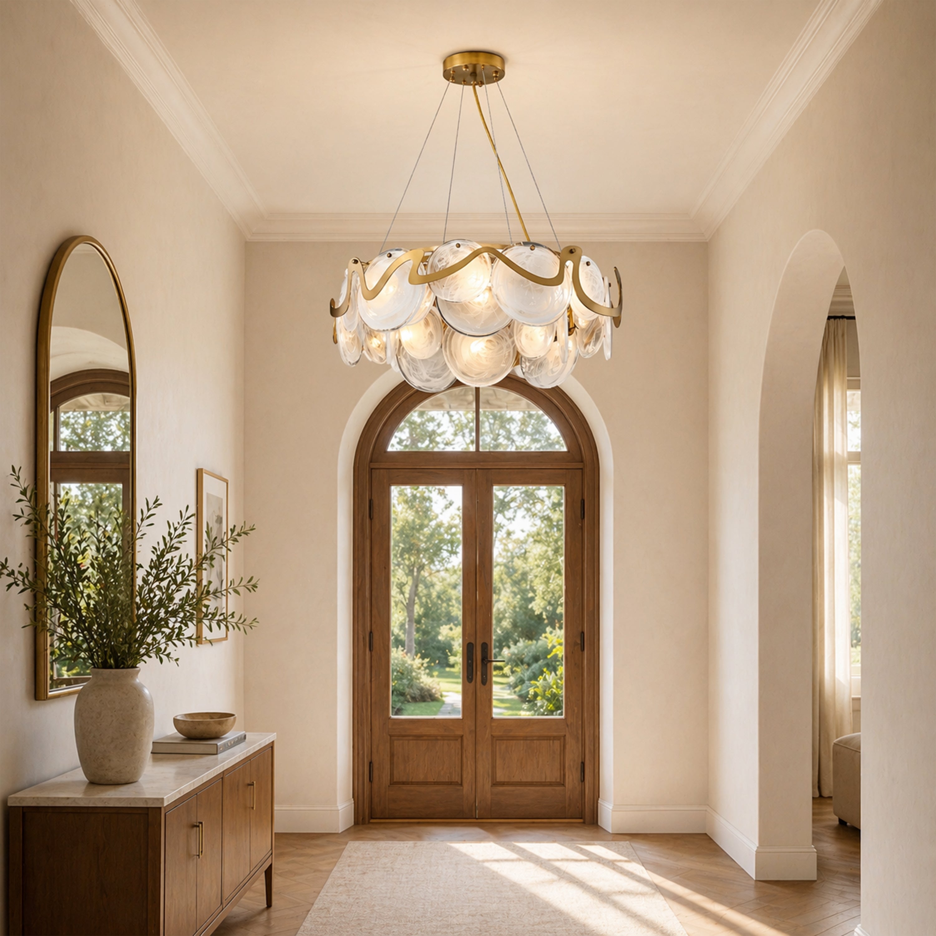 Avenor Ambient Glass Round Chandelier