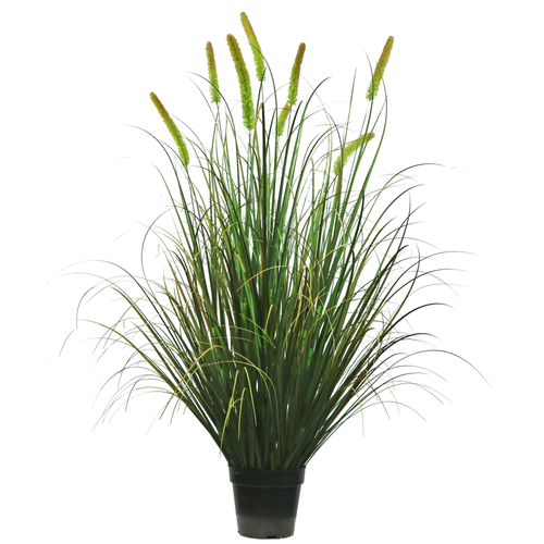 Artificial 8-Head Long Cat Tail with Curved Onion Grass Bonsai 18cm H