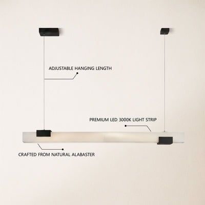 Caliora Alabaster Linear Chandelier