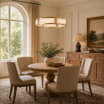 Serenique Qatar Alabaster Round Chandelier