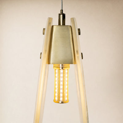Pietra Marble Oval Pendant Light 5.9"D