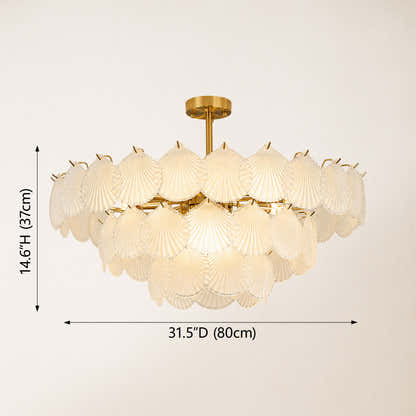 Marivelle Luxury Shell Glass Chandelier