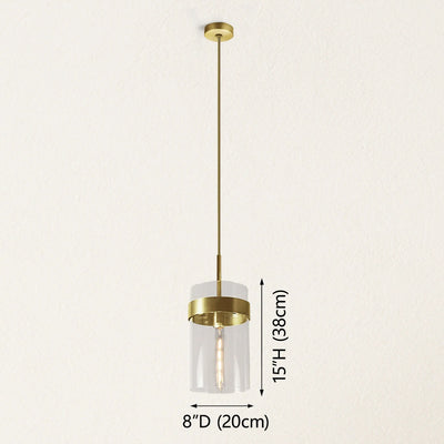 Armature Round Glass Pendant 20cm D