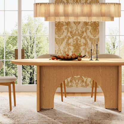 Aurora Oak Dining Table 84"