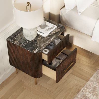 Ewan Sintered Stone Nightstand 26"W