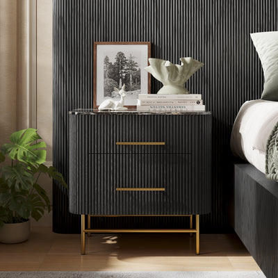 Ewan Sintered Stone Nightstand 26"W