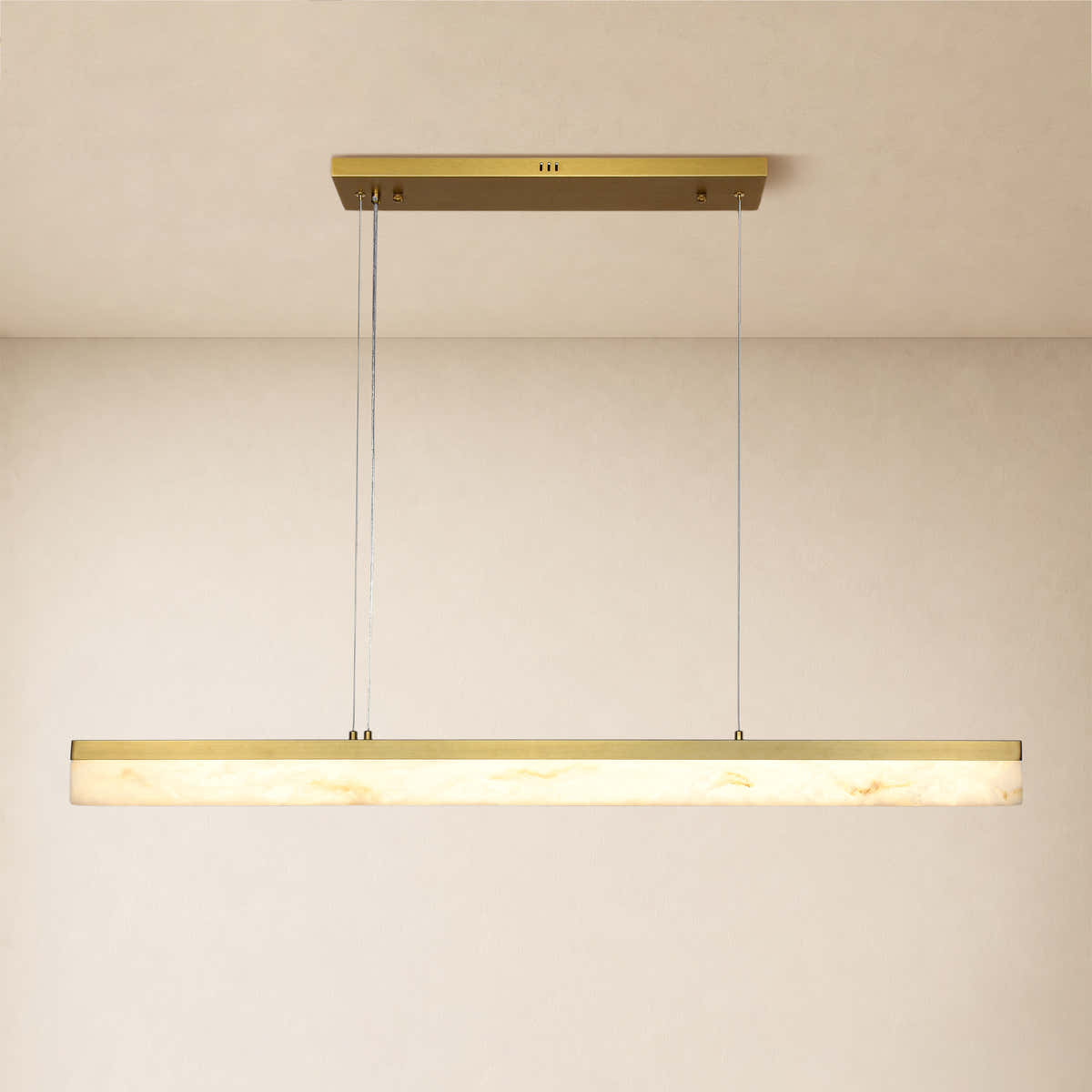 Solvane Resin Linear Chandelier 47.2"W dimensions 1
