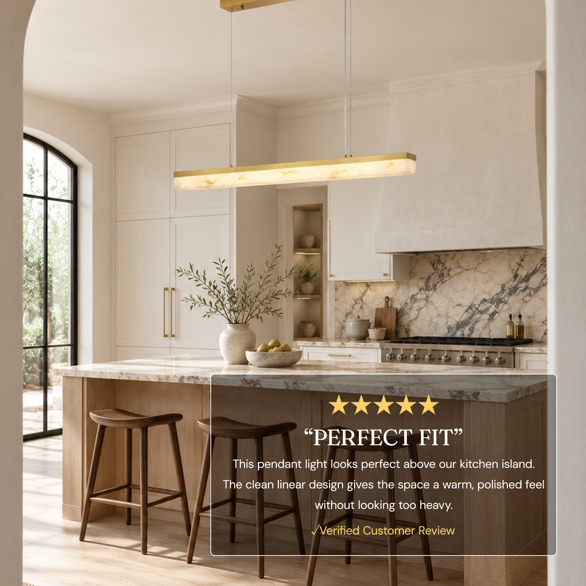 Solvane Resin Linear Chandelier 47.2"W
