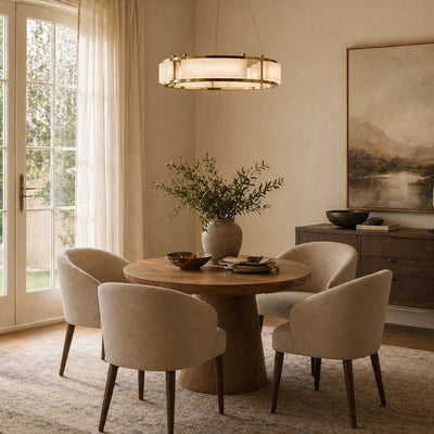 Serenique Qatar Alabaster Round Chandelier