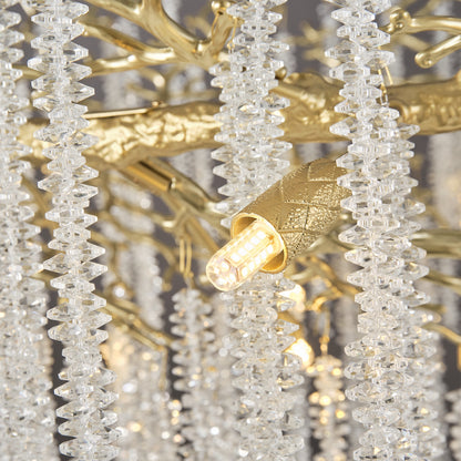 Snow Tree Branches Linear Chandelier 140cm L