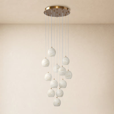 Quorvyn Resin Globe Round Chandelier