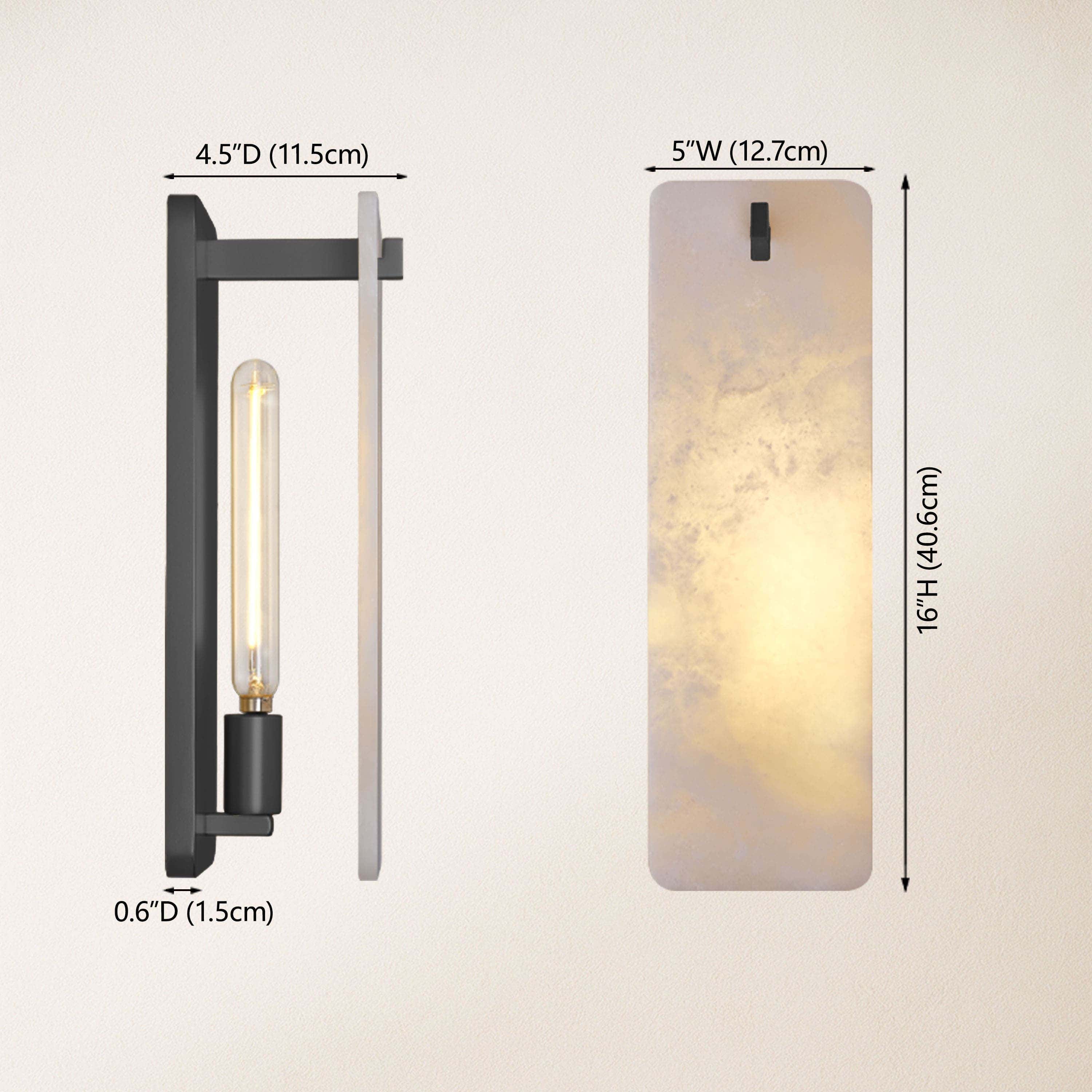 Lunara Alabaster Wall Sconce 32 cmH