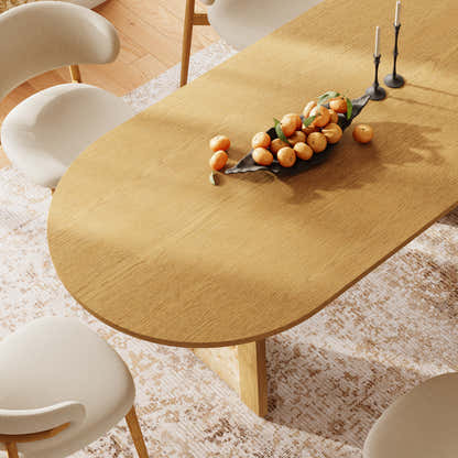 Aurora Oak Dining Table 84"