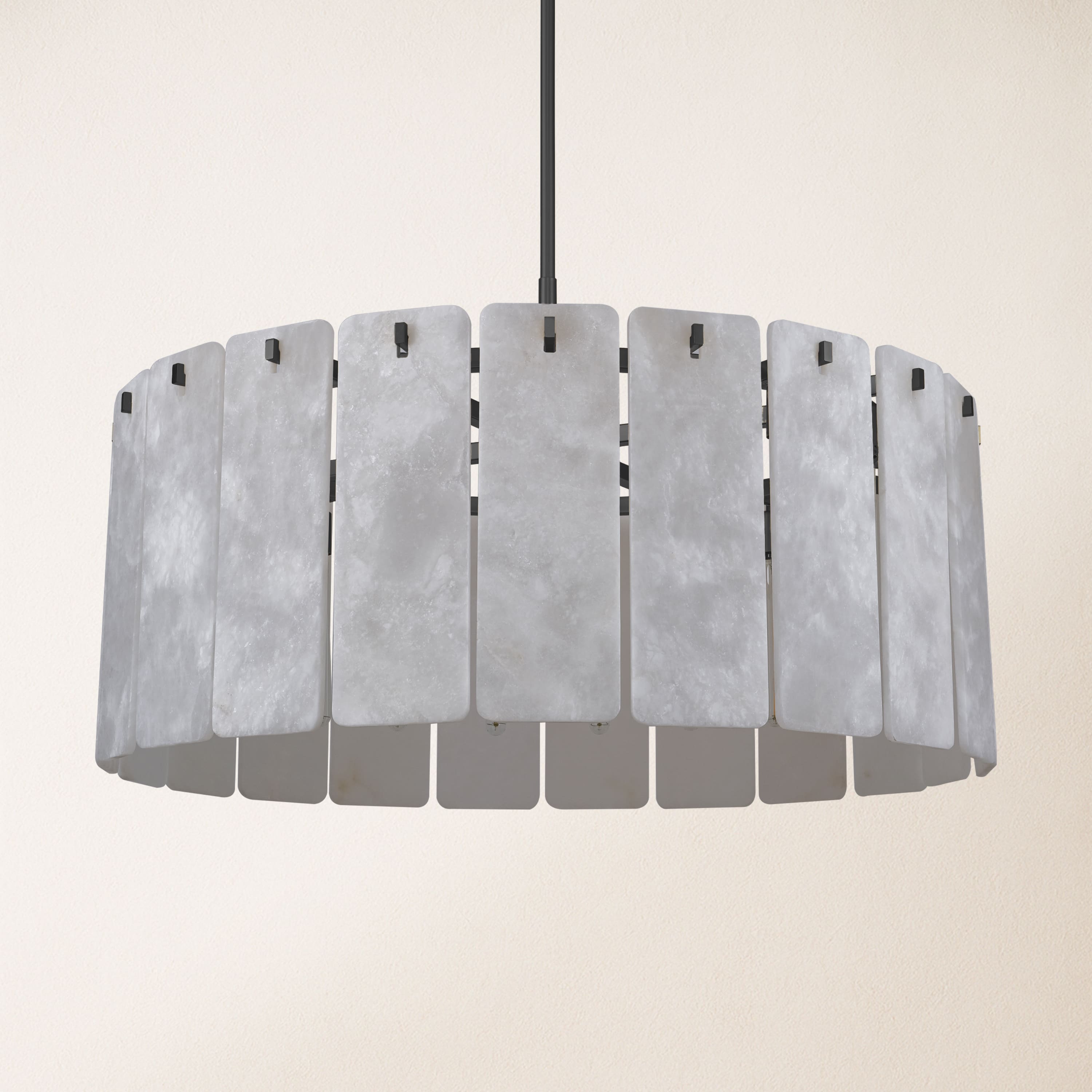 Lunara Alabaster Round Chandelier 91 cm W