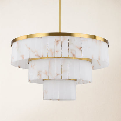 Solmare Alabaster Round Chandelier 86cm