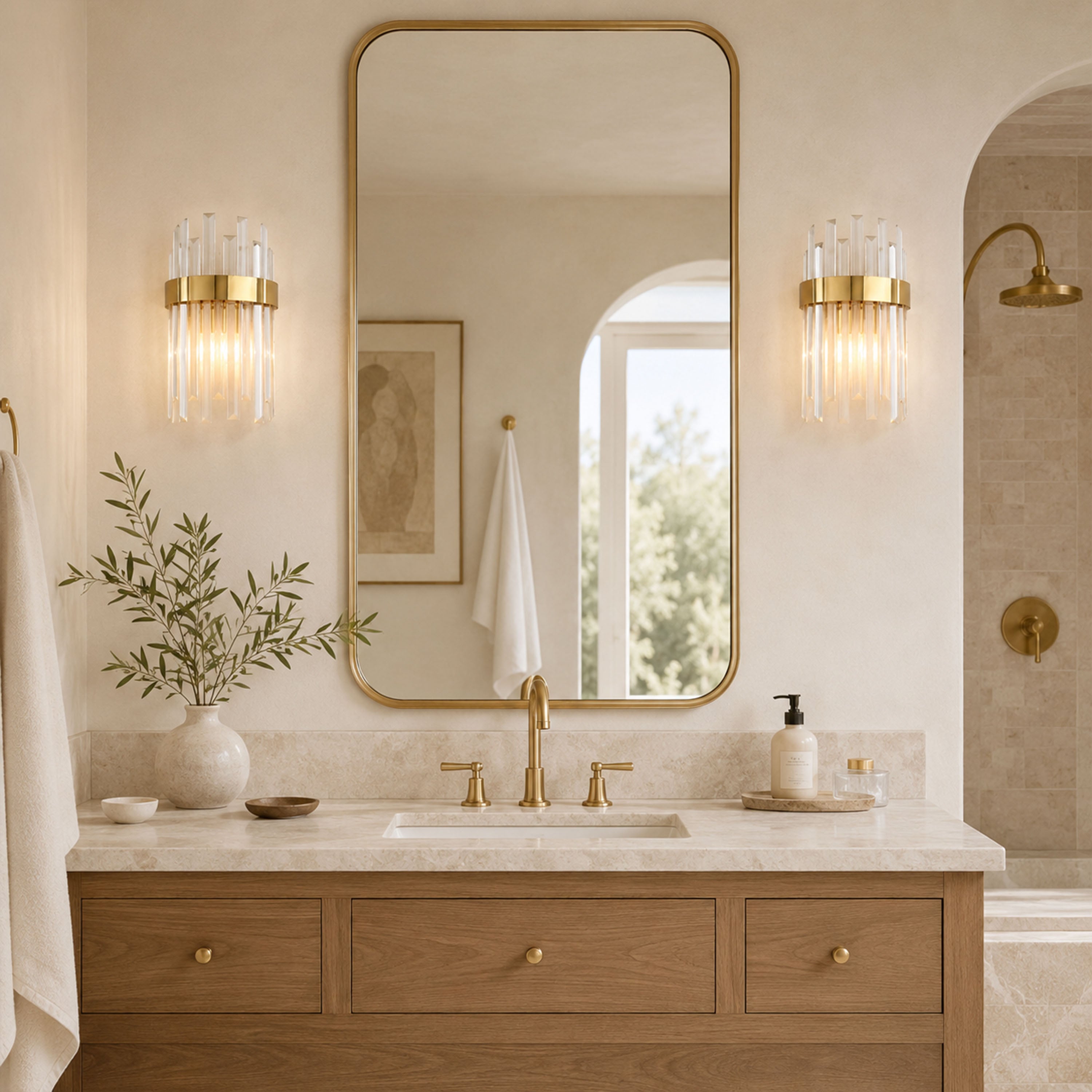 Oryana Crystal Icicle Wall Sconce 7.9"