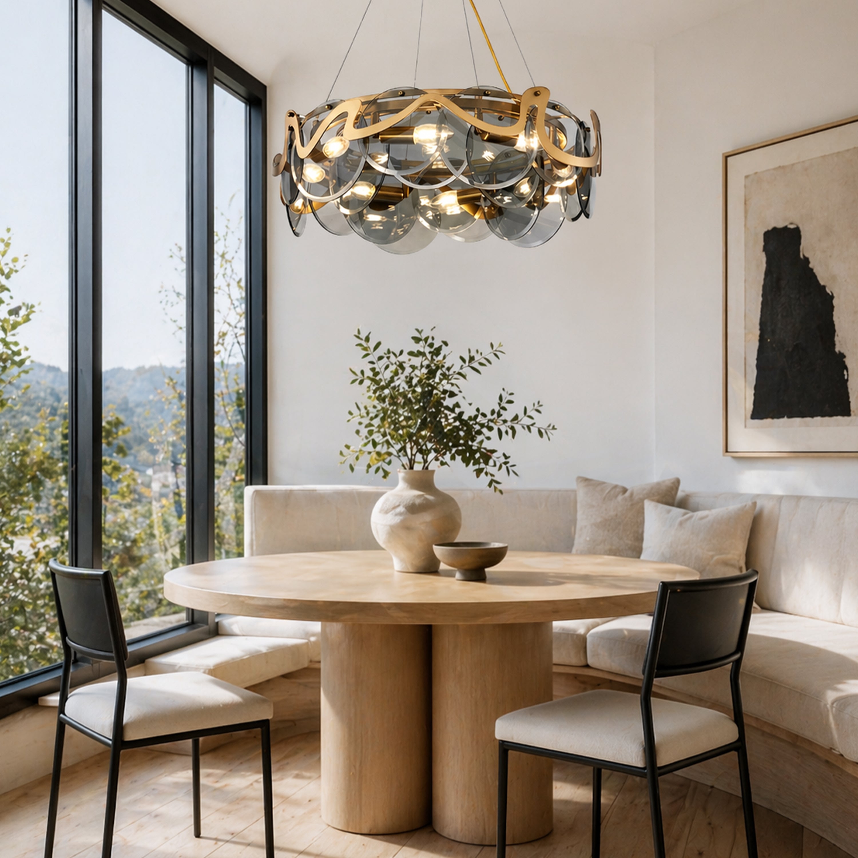 Avenor Ambient Glass Round Chandelier