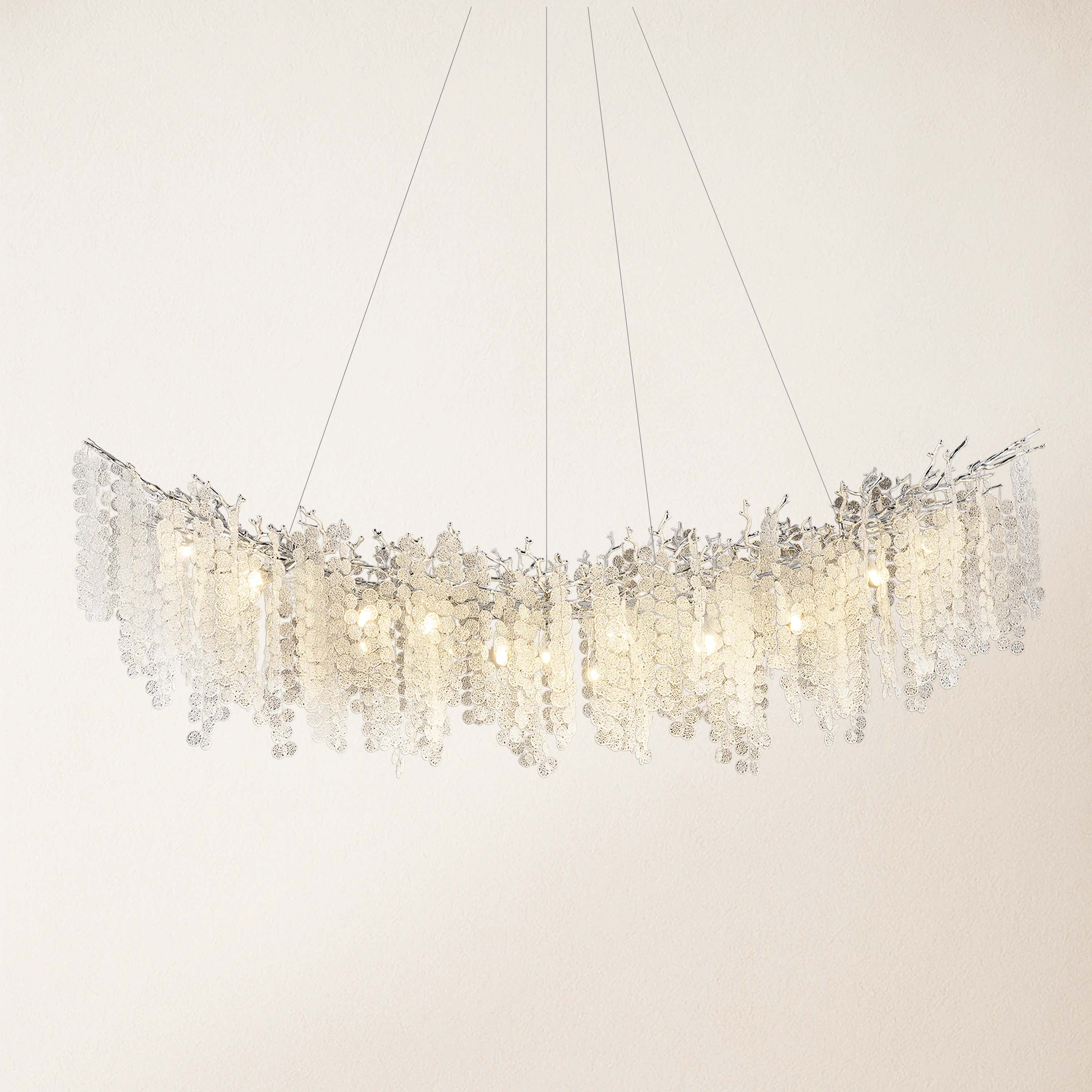 Shiro Noda Crystal Tree Branch Linear Chandelier 182.9cm