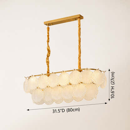 Marivelle Luxury Shell Glass Chandelier
