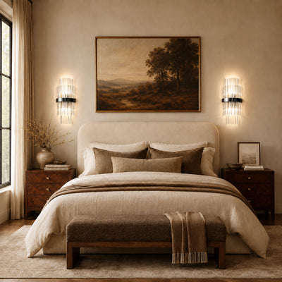 Oryana Crystal Icicle 2-Tier Wall Sconce 7.9"