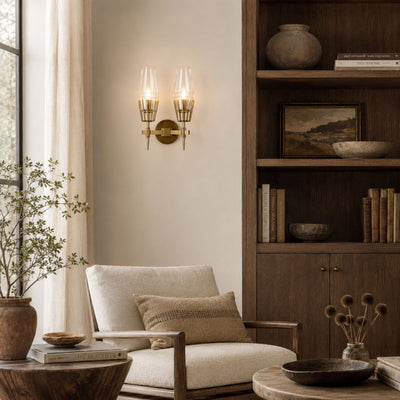 Astoria Glass 2 Light Wall Sconce