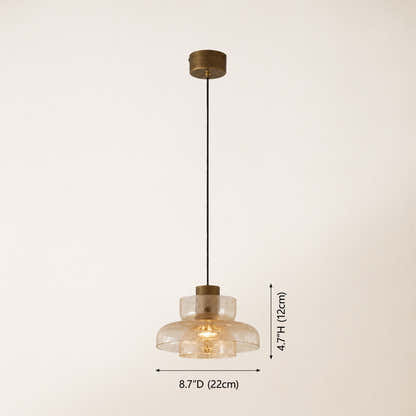 Zendria Crackle Glass Pendant Light