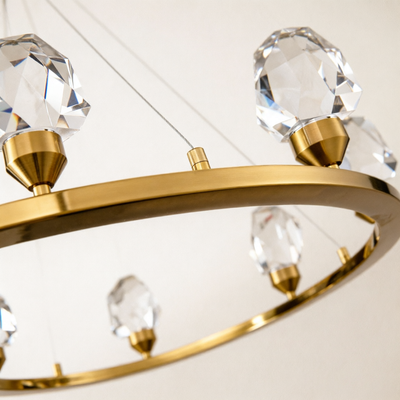 Aurelium Halo Crystal Round Chandelier