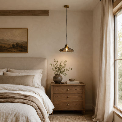 Eora Amber Glass Pendant Light