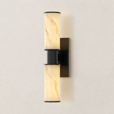 Nuvarelle Resin Double Cylinder Wall Sconce 15.8" 22"H 