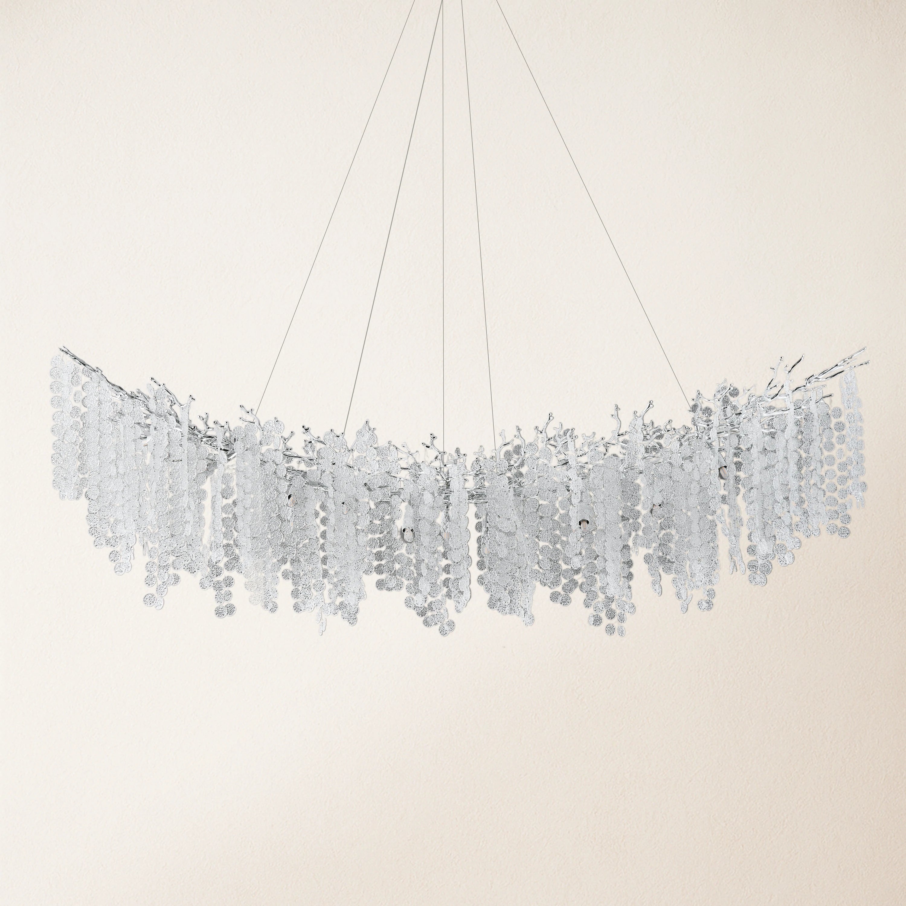 Shiro Noda Crystal Tree Branch Linear Chandelier 182.9cm