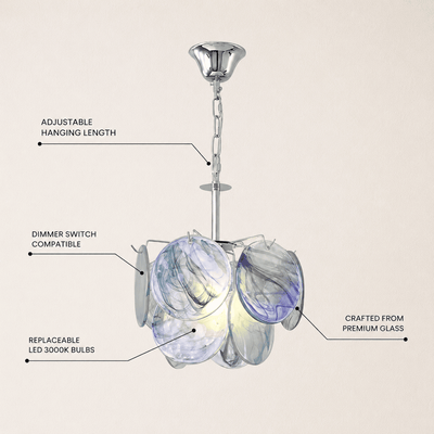 Murello Murano Disc Glass Round Chandelier